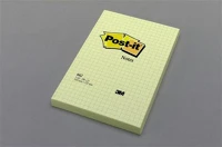 3m postit COR_LP6621 Öntapadó jegyzettömb, 102x152 mm, 100 lap, kockás, sárga kép