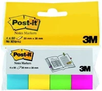 3m COR_LP6704U Jelölőcímke, papír, 4x50 lap, 20x38 mm, ultra vegyes kép