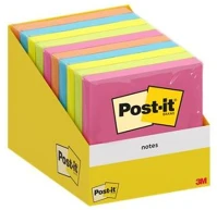 3m COR_LP6820COLW10 Öntapadó jegyzettömb, 76x76 mm, 100 lap, vegyes szín kép