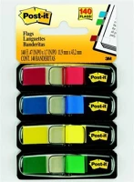 3m postit COR_LPJ6834 Jelölőcímke, műanyag, 4x35 lap, 12x43 mm, vegyes kép