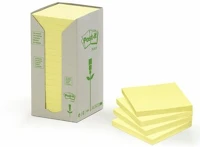 3m COR_LPK6541T Öntapadó jegyzettömb, 76x76 mm, 16x100 lap, környezetbarát, sárga kép