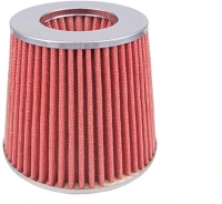 4cars 92001 Direkt levegőszűrő 3 db adapterrel, piros-króm - kép