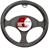 4cars 92230 Volánvédő 37-39 cm fekete, masszírozós betétekkel - kép