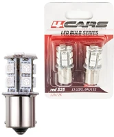 4cars 92438 Izzó 13led 12v s25-5050smd ba15s piros 2 db - kép