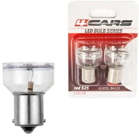 4cars 92469 Izzó 6led 12v s25-5050smd ba15s piros, 2 db - kép