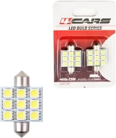 4cars 92490 Izzó 9led 12v festoon 5050smd t11x36 mm, 2 db - kép