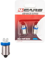 4cars 92698 Izzó 4led 12v ba9s kék, 2 db - kép
