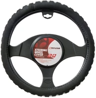 4cars 95200 Volánvédő 37-39 cm, szivacsos, fekete-szürke - 95200 kép