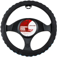 4cars 96184 Volánvédő 37-39 cm, szivacsos, fekete-kék - kép