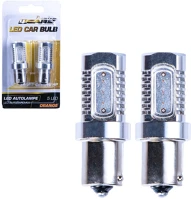 4cars 96818 Izzó 5 smd led 12v ba15s 5x1,5w, 2 db - narancssárga - kép