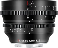 7artisans SEVCIN030 12mm t2.9 cine manuális objektív fekete (l) aps-c kép