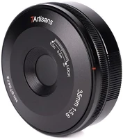 7artisans SEVPAF002 35mm f/5.6 pancake manuális objektív fekete (l) full frame kép