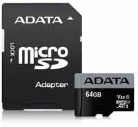 A-data AUSDX64GUI3V30SA1-RA1 Memory card premier pro microsdxc 64gb uhs-i u3 v30s(r100mb/s) kép