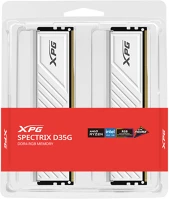 A-data AX4U320016G16A-DTBWHD35G Memória ddr4 32gb 3200mhz dimm xpg xmp  rgb gammix d35 (kit of 2), white kép