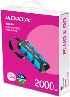 A-data SC740-2000G-CBU Ssd külső usb 3.2 2tb sc740, kék kép