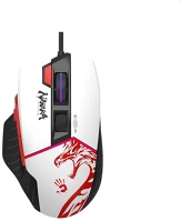 A4tech A4TMYS47525 W95 max naraka extra fire gaming mouse white/black kép