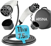 Absina 52-231-1005 Elektromos autó töltőkábel 11kw, 16a, 3 fázisú, 7.5m (52-231-1005) kép