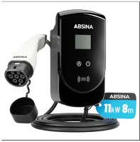 Absina ABW-11-16-3F-8M 11kw, 16a, 3 fázisú elektromos autó fali töltő 8m töltőkábellel kép