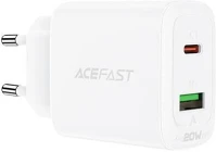 Acefast 1XUSB-C + 1XUSB-A A25 hálózati töltő 1xusb-c + 1xusb-a, pd20w fehér kép