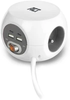 Act AC2435 Power strip cube e socket hálózati elosztó kapcsolóval 3din 1,5m white kép