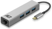 Act AC7055 Usb-c hub 3 port with gigabyte ethernet grey kép