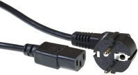 Act AK5010 powercord mains connector schuko cee 7/7 male (angled) - c13 iec 60320 2,5m kép