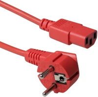 Act AK5129 powercord mains connector schuko cee 7/7 male (angled) - c13 iec 60320 1,2m kép