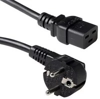Act AK5183 powercord mains connector schuko cee 7/7 male (angled) - c19 iec 60320 0,6m kép