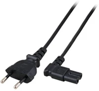 Act AK5420 Powercord euro male - c7 female (angled left/right) 1m black kép