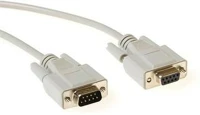 Act AK7312 Serial printer cable 9 pin d-sub male to 9 pin d-sub female 1,8m ivory kép