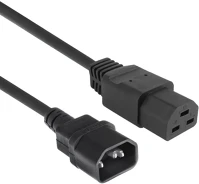 Act C21 FAMALE 1M Powercord c14 male- c21 famale 1m black kép