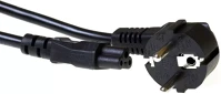 Act C5 IEC 5M Powercord mains connector schuko cee 7/7 male (angled) - c5 iec 5m black kép