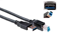 Act SB3017 Usb 3.0 a male to usb b male 1m black kép