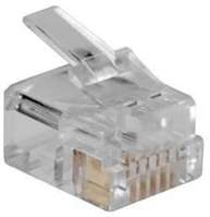 Act TD106R rj12 (6p/6c) modulaire connector for round cable with stranded conductors kép