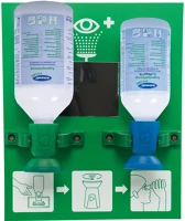 Actiomedic H65500-100-01150 Eye care double ii fali szemkimosó állomás 1 x 500 ml 0.9% nátrium-klorid oldattal + 1 x 250 ml biophos74 foszfát-puffer oldattal kép