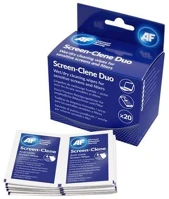 Af COR_TTIASCR020 tisztítókendő, képernyőhöz, 20 db nedves-száraz kendőpár, af 