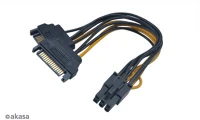 Akasa AK-CBPW13-15 2x sata - 6pin pcie adapterkábel 15cm kép