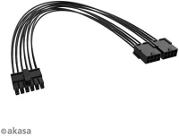 Akasa AK-CBPW27-30BK 12-pin to dual 8-pin adapterkábel - 30 cm - kép