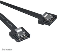 Akasa AK-CBSA05-50BK Sata3 proslim kábel 50cm klip feke kép