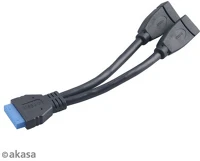 Akasa AK-CBUB09-15BK Alaplapi usb3>2*usb3.0 a/f 15cm kép
