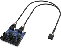 Akasa AK-CBUB64-30BK Usb 2.0 (apa) - 4x usb 2.0 (anya) belső elosztó kép