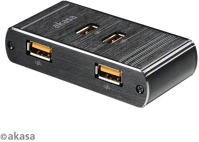 Akasa AK-SC01-BK Usb-a 4port  5v / 2.4a hub kép