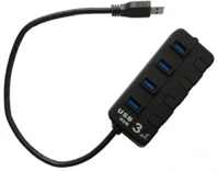 Akyga AK-AD-33 4 portos usb3.0 hub fekete kép