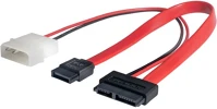 Akyga AK-CA-45 Sata molex power 4pin -> slimline sata f/f adapter 0.2m kép