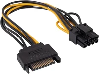 Akyga AK-CA-80 Sata/pci-express 6+2-pin adapter cable 0,15m kép
