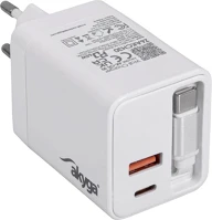 Akyga AK-CH-30 Gan 65w univerzális hálózati töltő adapter fehér (qc3.0) kép