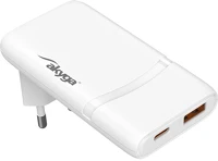 Akyga AK-CH-31 Gan 65w univerzális hálózati töltő adapter fehér (qc4+) kép