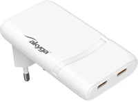 Akyga AK-CH-32 Gan 65w univerzális hálózati töltő adapter fehér (qc4+) kép