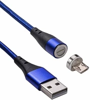 Akyga AK-USB-47 Usb-a (m) / microusb (m) magnetic 1m blue kép