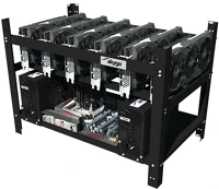 Akyga AKM061 Akyga Mining keret AKM061 6 GPU black w/o PSU kép